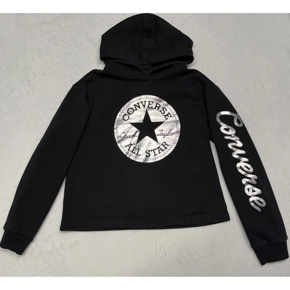 Converse Hoodie & Joggers All Star Chuck Taylor Kids XL Black 2 Piece Set